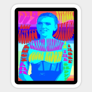 Scarlett Johansson  Psychedelic style Sticker